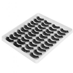 20 Paires 6D Lashes de Faux Cils Professionnels - doux épais à La Main Naturel Réutilisable - Kit dextension de Cils à Usage