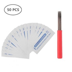 50pcs aiguilles de tatouage jetables maquillage de sourcils semi-permanent 19 broche ronde brouillard lames de tatouage de so