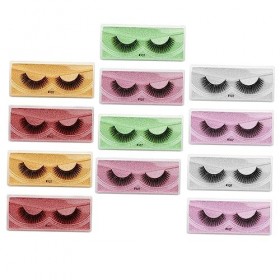 Housoutil 12 Paires De Faux Cils Ensemble Cils Doux Maquillage Des Yeux Cils Cils Spectaculaires Adhésifs Faux Cils Cils Auto