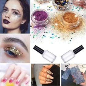 Set tatouage pailleté, kit tatouage éphémère avec 24 couleurs pailletées et 6 couleurs fluorescentes, 105 pochoirs, 5 pinceau