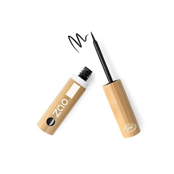 ZAO - Eyeliner en bambou avec pointe feutre - n° 066 / Noir intense - 4,5 g