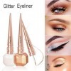 5 couleurs Diamond Glitter Eyeliner Liquid Set Fard à paupières liquide pour maquillage des yeux Shimmer métallique fard à pa