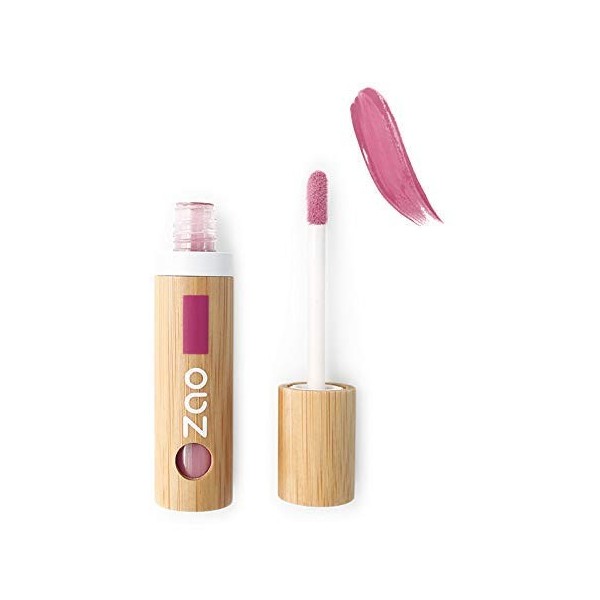 ZAO Vernis à Lèvres 037 Bois de Rose RECHARGEABLE bio vegan 100% naturel