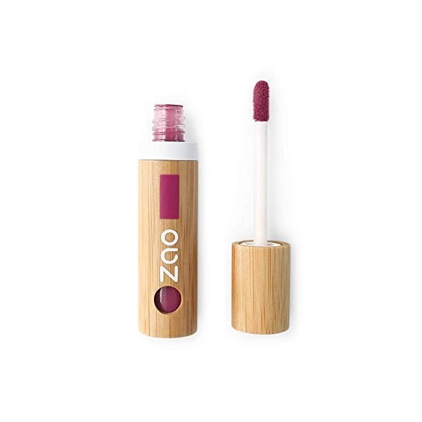 ZAO Vernis à Lèvres 038 Amarante RECHARGEABLE bio vegan 100% naturel