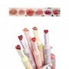 Domality Set de 6 Rouges à Lèvres en Gelée de Fleur, 6 Couleurs Forme de Cœur Glaçure Hydratante pour Les Lèvres, Effet Miroi