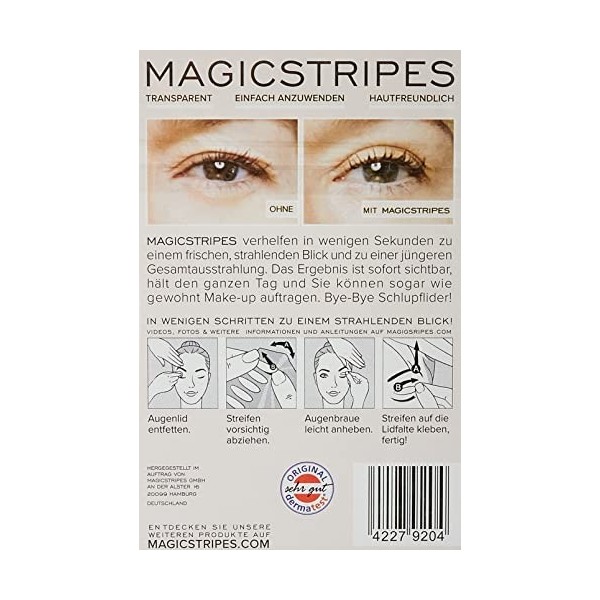 MAGICSTRIPES Patchs de Beauté pour Correction de la Paupière 1 x 64 