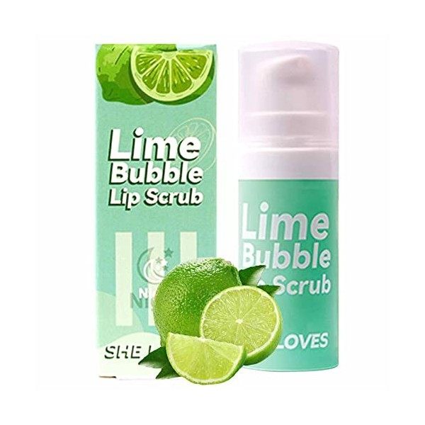 Geruwam Gommage pour Les lèvres - Bubble Lip Scrubs Exfoliant & Hydratant - Exfoliant Doux pour Les lèvres, Vernis à lèvres a...