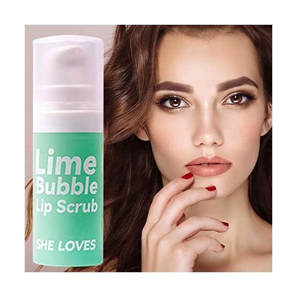 Geruwam Gommage pour Les lèvres - Bubble Lip Scrubs Exfoliant & Hydratant - Exfoliant Doux pour Les lèvres, Vernis à lèvres a