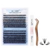 Extension Cils Kit Faux Cils Individuel 240PCS Extension de Cils Bouquet Cils individuel Natural D Curl 8-16mm avec Colle et 