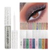 Eyeliner Pailletée, MKNZOME 12 Couleurs Eyeliner Waterproof Eye Liner Colorer Imperméable Longue Durée Maquillage Femme pour 