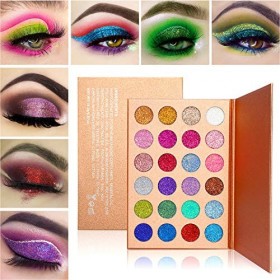 DELANCI Palette Paillette Yeux Glitter Palette Maquillage Yeux Professionnel-Eyes Maquillage Glitter Highly Pigmented Minera