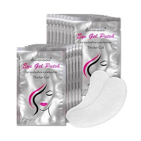 100 Paire Patchs Pour Extensions de Cils Gel Patch de Cils Gel Patch Non Pelucheux Gel Yeux Patchs Cils Pad Eye Masque Beauté