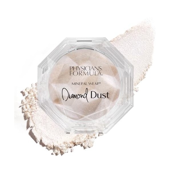 Physicians Formula, Mineral Wear Diamond Glow Dust, Poudre pour le Visage avec un Effet Lumineux et Scintillant, Formule Flou