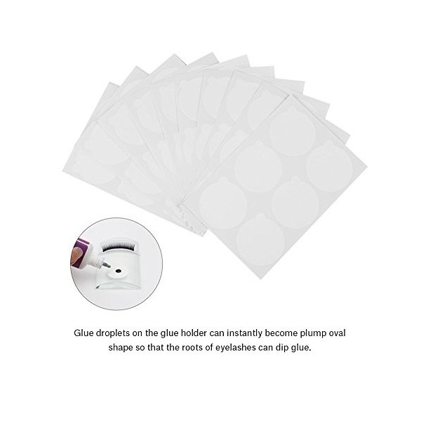 180Pcs Colle À Stickers Support Imperméable À LEau Autocollant Palette Tampons Papier For Cils Jetable - Cils Colle Jetables