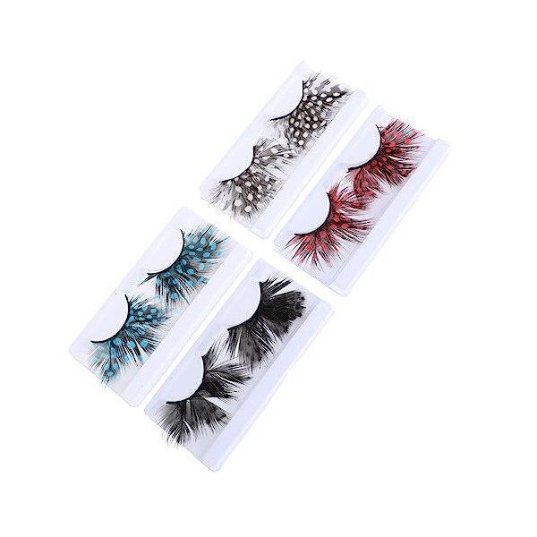 FOMIYES 4 Paires Faux Cils Autocollant De Bande Deye-liner Cils De Papillon De Paon Maquillage Des Cils Eye Liner Stickers C