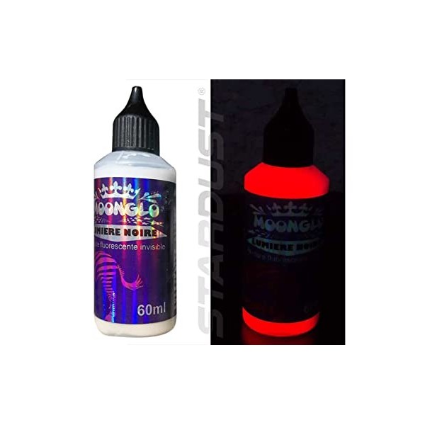 Stardust MOONGLO BLACKLIGHT INVISIBLE UV Peinture pour Brush - RED 60ml