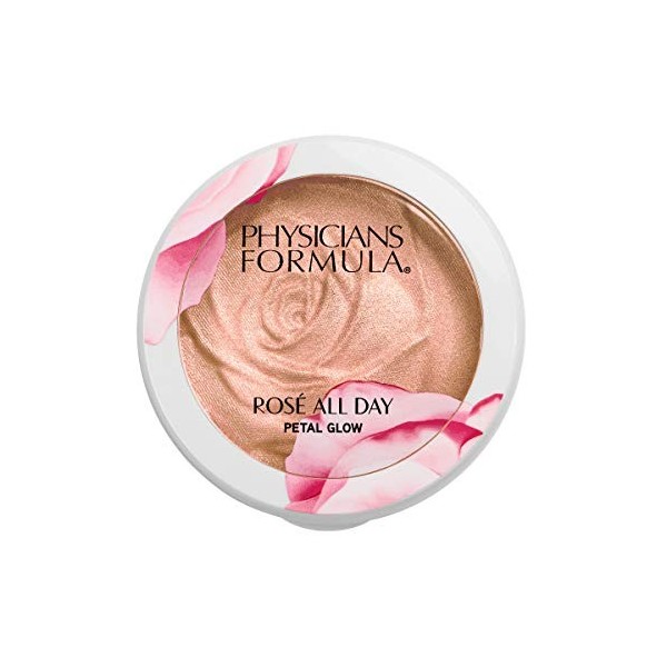 Physicians Formula - Rosé All Day Petal Glow - Highlighter Pour Un Fini Éclatant et Un Effet Longue Durée - Tout Type De Carn