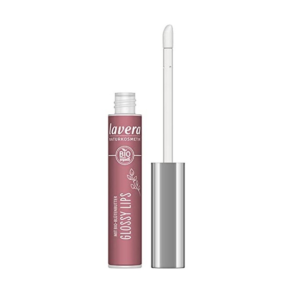 lavera Glossy Lips - Soft Mauve 04 - Effet brillant - Cosmétique naturel - Nourrissant avec de lhuile de jojoba bio et du be