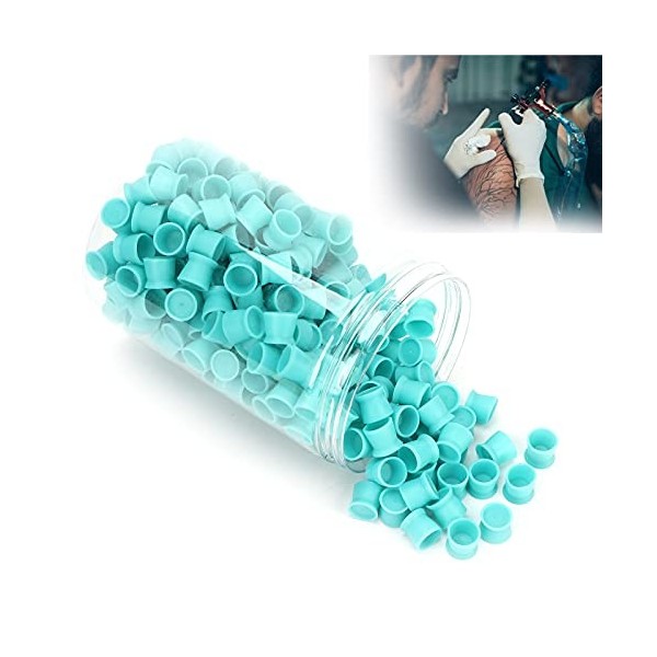 Encre de Tatouage 300 Pièces, Encre Jetable pour Sourcils en Silicone Vert 