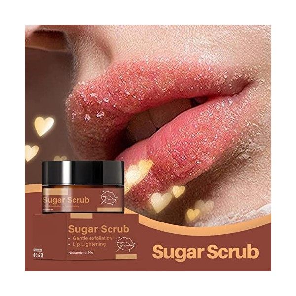 Lip Scrub Gommage Nourrissant pour les Lèvres 20g 0.7oz Travel Safe Sugar Gommages à Lèvres