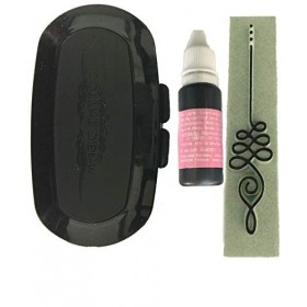 TATOUAGE TEMPORAIRE PIERRE A TATOUER EN RESINE UNALOME REF:828 8 CM X 2 CM + ENCREUR ET ENCRE 20 ML