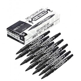 Stylos pour Tatouage Temporaire, 10 Pièces Stylo Marqueur de Tatouage, Stylos Marqueurs Corporels Noir, Marqueurs de Peau à D