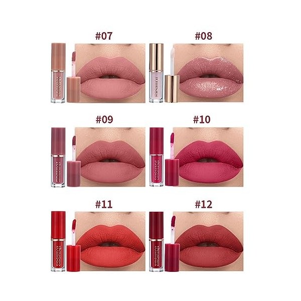Brillant à lèvres imperméable - Rouge à lèvres légèrement parfumé Velvet Lip Gloss - Jeunes femmes cosmétiques pour les lèvre