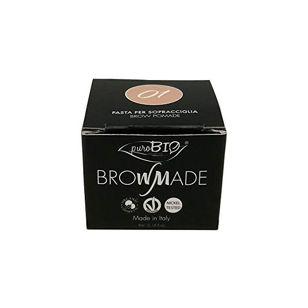 PUROBIO Browmade - Pâte à sourcils - Cendere - 40 g