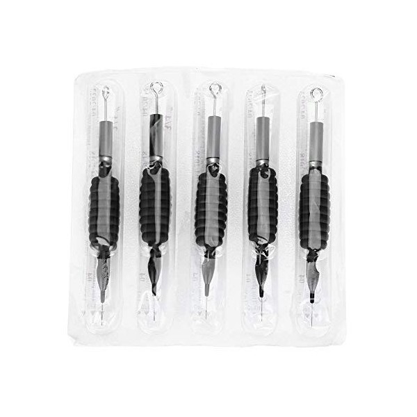 Aiguille de tatouage, outils stériles jetables de maquillage de poignée de silicone de 5PCS / Set stérile de maquillage 3RL 