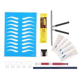Kit de microblading de sourcil, Kit Permanent de Microblading Tatouage Sourcil Pratique Ensemble Tatouage Maquillage Outil Se