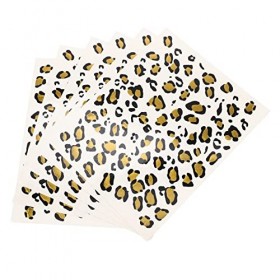 FRCOLOR 6 feuilles dautocollants de tatouage léopard jour doiseau chemise costume léopard motif léopard visage tatouage aut