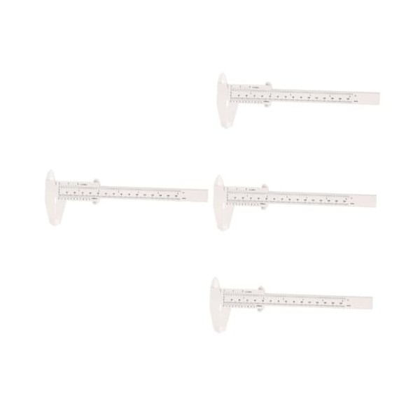 ULTECHNOVO 4 Pièces Outils De Règle À Sourcils Règle À Double Échelle À Sourcils Règle À Sourcils Étriers De Poche Règle De M