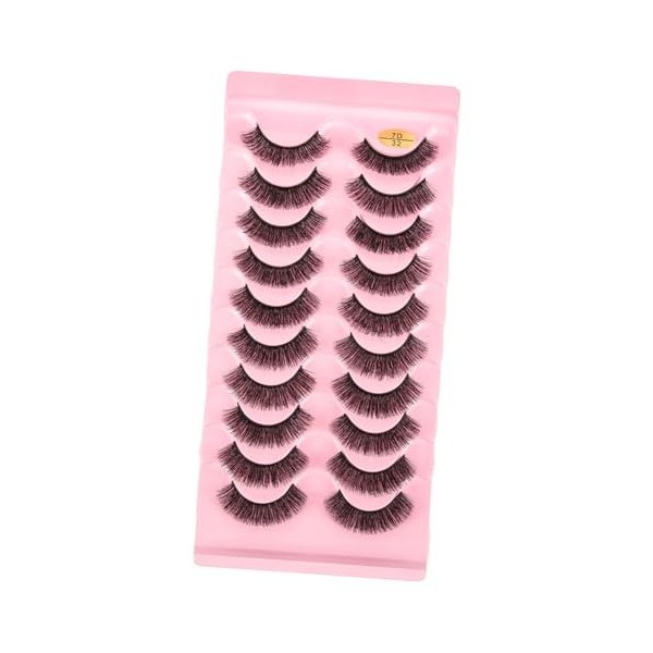 Beaupretty 10 Paires De Faux Cils Fibre 7D Bouclés Russie