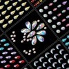 9 Feuilles Autocollants Strass Gemmes de Visage Corps Oeil Auto-Adhésifs Strass Gemmes de Visage Arc-en-Ciel pour Accessoire 