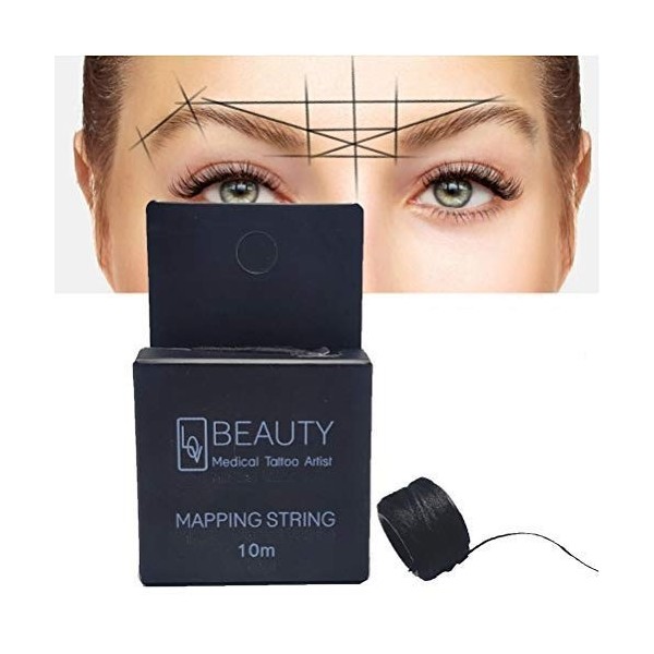 Bonbela Cartographie sur lencre Chaîne pour Liners tinctoriales Maquillage Microblading Sourcils Fil Semi positionnement Per