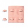 leryveo Tête de Mannequin de Cils - Cils d’entraînement | Tête de Mannequin en Silicone avec 3 Paires de paupières Amovibles 