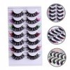 DOITOOL 7 Paires De Faux Cils Faux Cils Extensions De Cils Colorés Maquillage Cils Grappes De Cils Extensions De Cils Bricola