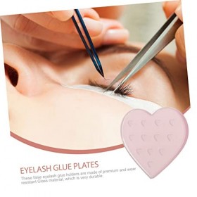 DOITOOL Station Adhésive Pour Cils Palette DEncre Porte-Colle Pour Cils Extension De Cils Porte-Colle Porte-Greffe De Cils O