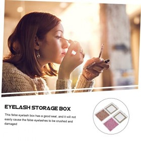 Didiseaon 4 Pièces Boîte À Cils De Fenêtre Organisateur De Faux Cils Conteneur De Cils En Cristal Organisateur De Maquillage 