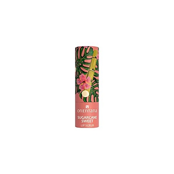 Orientana Natural Lèvres Gommage Stick Canne À Sucre Sweet | Vegan Organique Soft Lèvres Exfoliant Hydratant Régénérant Lissa