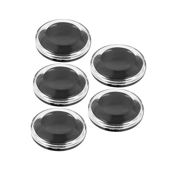 POPETPOP 5Pcs Boîtes Faux Cils Boîte Ronde Porte-Cils Portable Recourbe-Cils Faux Cils Récipient Transparent Voyage Étui À Co