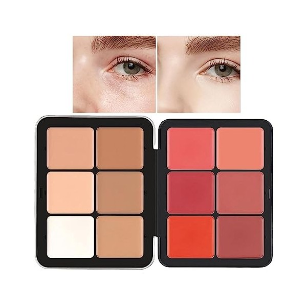 Palette de correcteur de couleur pour le visage, Palette de modelage camouflage facial, Crème de contour correctrice imperméa