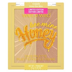 wet n wild, Face Palette Wild Crush Honey Collection, Duo Highlighter et Blush, Sculptez, Accentuez et Illuminez vos Traits, 