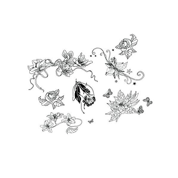 Neva Nude FOOK YU SOUP Lot de tatouages temporaires avec mots et symboles coquins | Décoration corporelle pour festivals, rav...