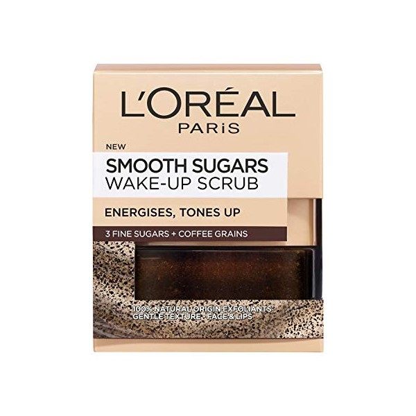 LOreal Paris Smooth Sugar Wake-Up Coffee Gommage visage et lèvres 50 ml