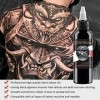 Encre de Tatouage, Encre tatouage noir, 120 ml Encre tatouage professionnel, Livré avec 5 paquets de crème thérapeutique, SND