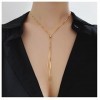 Boho Triangle pendentif collier perles géométriques Lariat Y-forme Triangle collier pull chaîne bijoux pour femmes filles ado