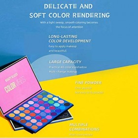 Palette de maquillage de fard à paupières 40 couleurs paillettes pigmentées arc-en-ciel coloré chatoyant mat soyeux maquillag