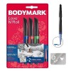BodyMark by BIC  Stylos de Tatouage Temporaire et Pochoirs Old School Kit - Couleurs Assorties Blister de 3+2