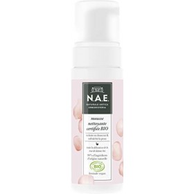 N.A.E. - Mousse Démaquillante Nettoyante Visage - Certifiée Bio - Enrichi en Eau de Rose de Damas - Formule Vegan - 99 % din